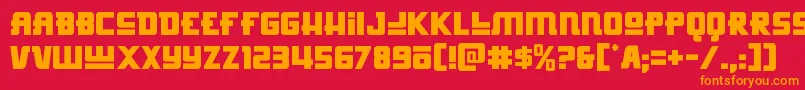 Шрифт Hongkonghustle – оранжевые шрифты на красном фоне