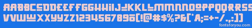 Hongkonghustle Font – Pink Fonts on Blue Background