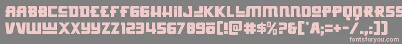 フォントHongkonghustle – 灰色の背景にピンクのフォント
