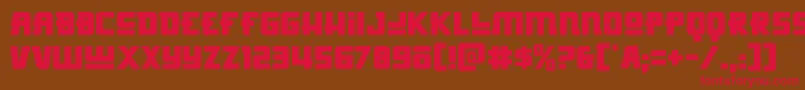 Hongkonghustle-Schriftart – Rote Schriften auf braunem Hintergrund
