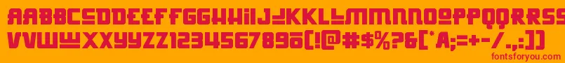 Hongkonghustle Font – Red Fonts on Orange Background