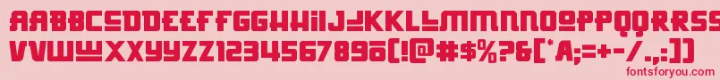 Fonte Hongkonghustle – fontes vermelhas em um fundo rosa