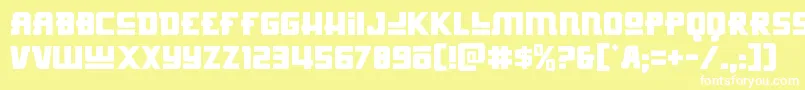 フォントHongkonghustle – 黄色い背景に白い文字