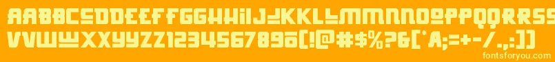 Шрифт Hongkonghustle – жёлтые шрифты на оранжевом фоне