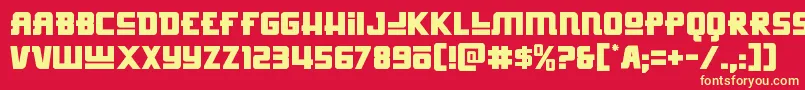 Czcionka Hongkonghustle – żółte czcionki na czerwonym tle