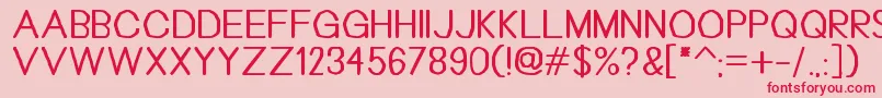 Bouhnti Font – Red Fonts on Pink Background