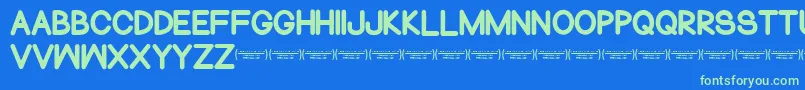 NormalsometimesRegular Font – Green Fonts on Blue Background