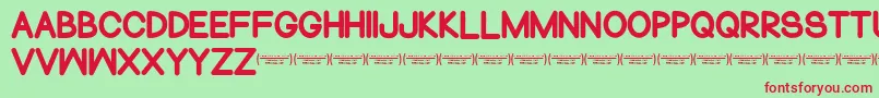 NormalsometimesRegular Font – Red Fonts on Green Background