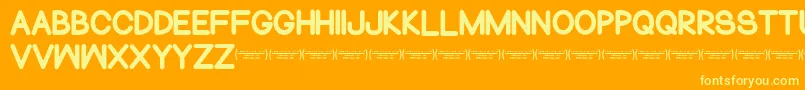 NormalsometimesRegular Font – Yellow Fonts on Orange Background