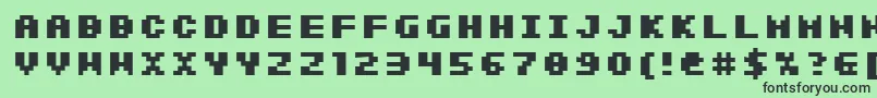 フォントSfIntermosaicBold – 緑の背景に黒い文字