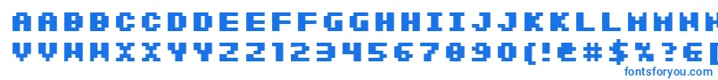 フォントSfIntermosaicBold – 白い背景に青い文字