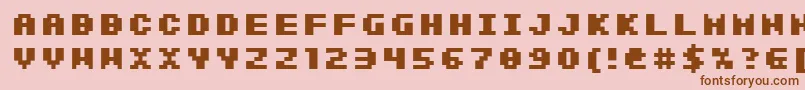 SfIntermosaicBold Font – Brown Fonts on Pink Background
