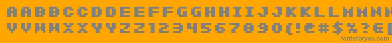 SfIntermosaicBold Font – Gray Fonts on Orange Background