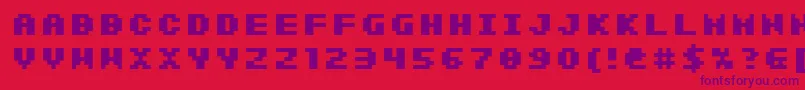 SfIntermosaicBold Font – Purple Fonts on Red Background