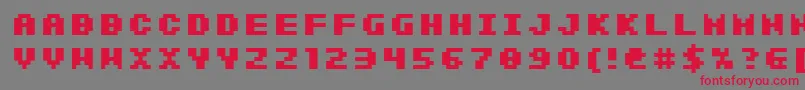 SfIntermosaicBold Font – Red Fonts on Gray Background