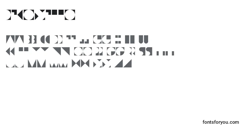 Czcionka DekoYello – alfabet, cyfry, specjalne znaki