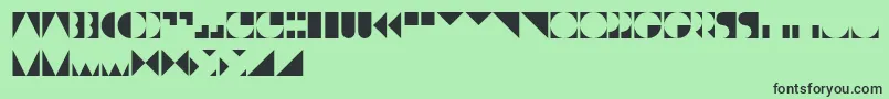 Fonte DekoYello – fontes pretas em um fundo verde