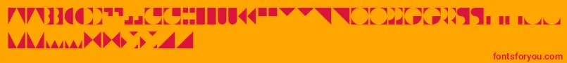 Шрифт DekoYello – красные шрифты на оранжевом фоне