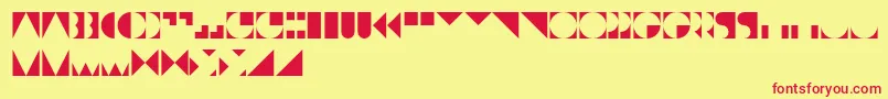 Fonte DekoYello – fontes vermelhas em um fundo amarelo