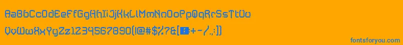 Jawbreaker Font – Blue Fonts on Orange Background
