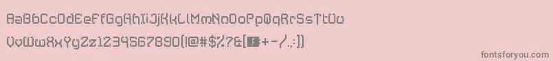フォントJawbreaker – ピンクの背景に灰色の文字