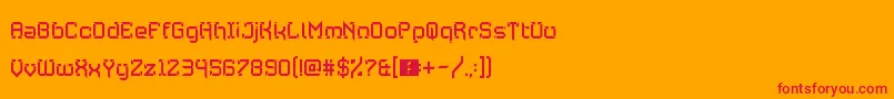 Jawbreaker Font – Red Fonts on Orange Background