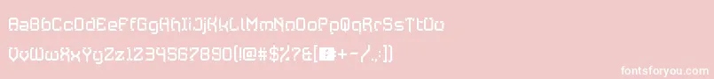 Jawbreaker-fontti – valkoiset fontit vaaleanpunaisella taustalla