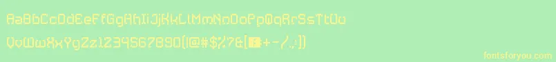 Jawbreaker Font – Yellow Fonts on Green Background