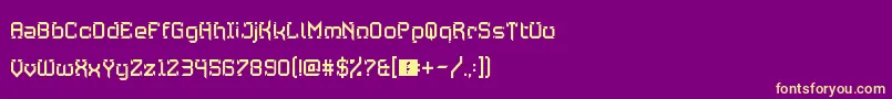 Шрифт Jawbreaker – жёлтые шрифты на фиолетовом фоне