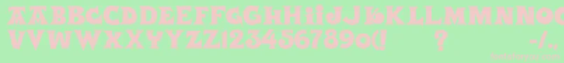 Vasca Font – Pink Fonts on Green Background