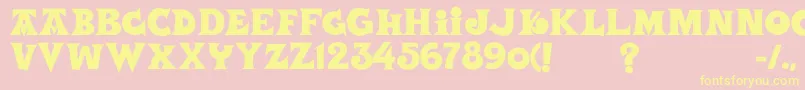 Vasca Font – Yellow Fonts on Pink Background