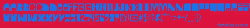 BocadilloDeMortadela Font – Blue Fonts on Red Background