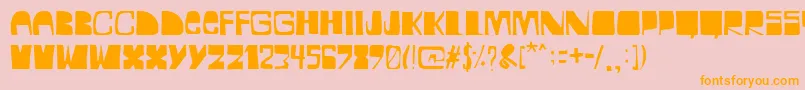 BocadilloDeMortadela Font – Orange Fonts on Pink Background