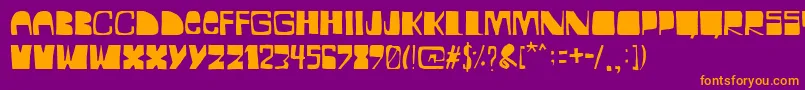 BocadilloDeMortadela Font – Orange Fonts on Purple Background