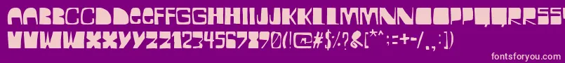 BocadilloDeMortadela Font – Pink Fonts on Purple Background