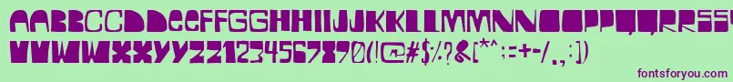 BocadilloDeMortadela Font – Purple Fonts on Green Background