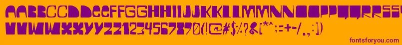 BocadilloDeMortadela Font – Purple Fonts on Orange Background