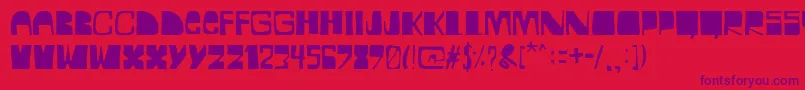 BocadilloDeMortadela Font – Purple Fonts on Red Background