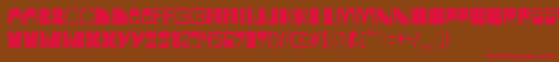 BocadilloDeMortadela Font – Red Fonts on Brown Background