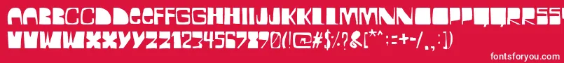 BocadilloDeMortadela Font – White Fonts on Red Background