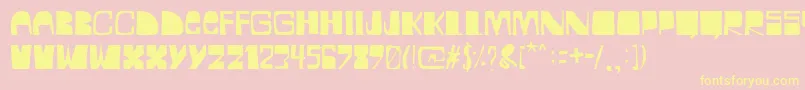 BocadilloDeMortadela Font – Yellow Fonts on Pink Background