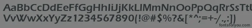 フォントErasitcteedem – 黒い文字の灰色の背景