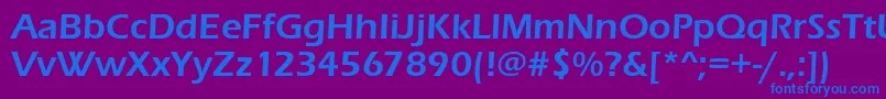 Erasitcteedem Font – Blue Fonts on Purple Background