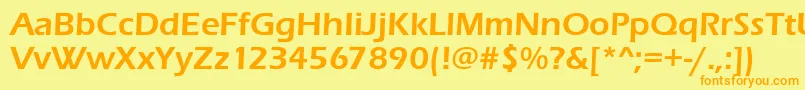 Erasitcteedem Font – Orange Fonts on Yellow Background