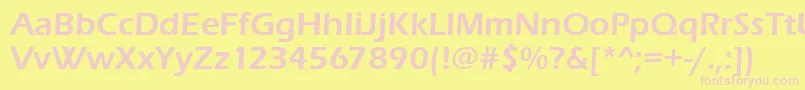 Erasitcteedem Font – Pink Fonts on Yellow Background