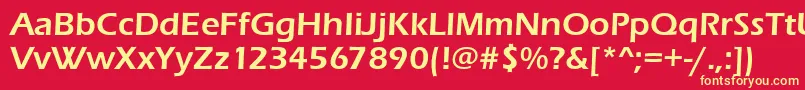 Erasitcteedem Font – Yellow Fonts on Red Background