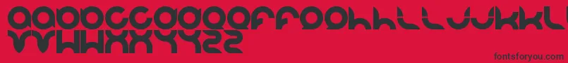 Pandaman Font – Black Fonts on Red Background