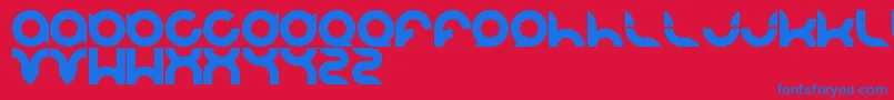 Pandaman-fontti – siniset fontit punaisella taustalla
