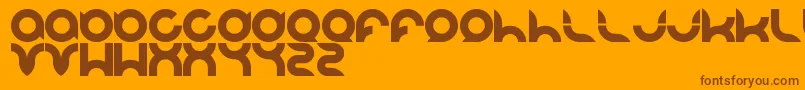 Pandaman Font – Brown Fonts on Orange Background