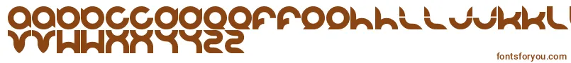 フォントPandaman – 白い背景に茶色のフォント
